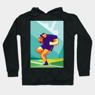 Rugby Sport Wpap Art Hoodie